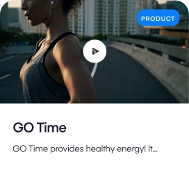A listing for a product called go time